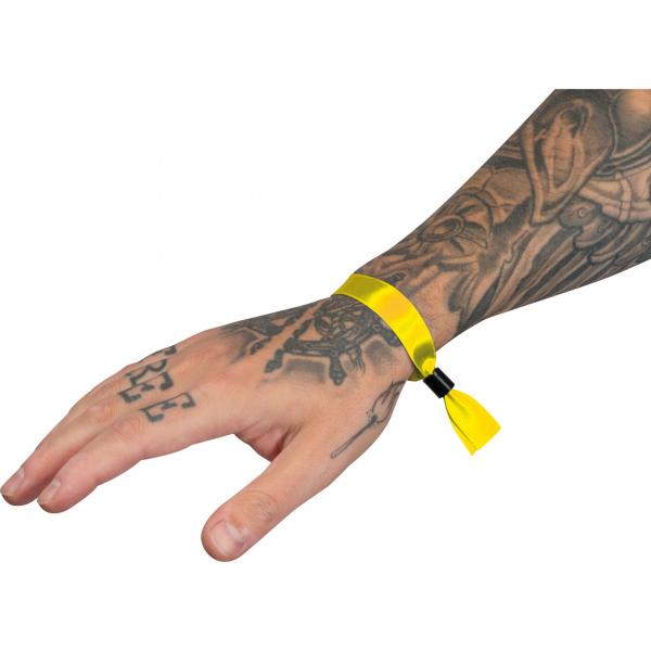 50x Einlassband / Festival Eintrittsbänder / aus Polyester / Farbe: gelb