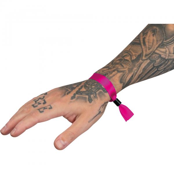 50x Einlassband / Festival Eintrittsbänder / aus Polyester / Farbe: pink