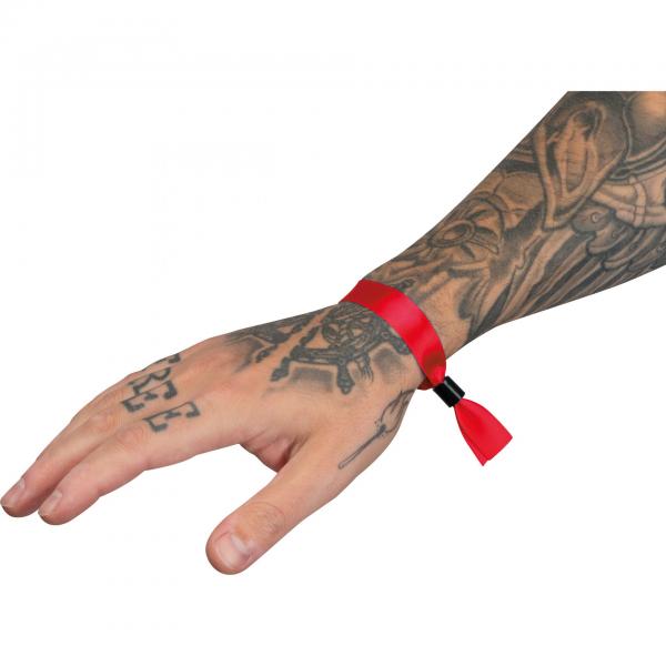 50x Einlassband / Festival Eintrittsbänder / aus Polyester / Farbe: rot