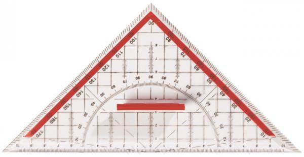 5x Geo-Dreieck Geometriedreieck mit Griff groß