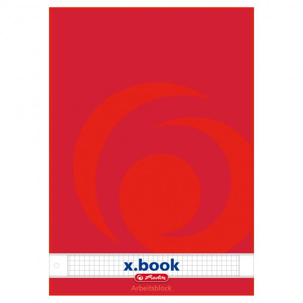 5x Herlitz Arbeitsblock / Schreibblock / kariert / DIN A4 / gelocht