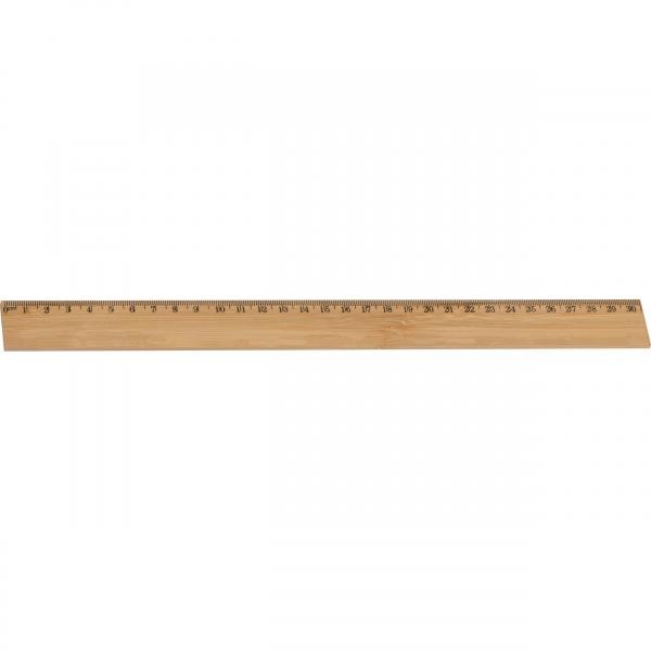 5x Holz-Lineal aus Bambus / Länge: 30cm