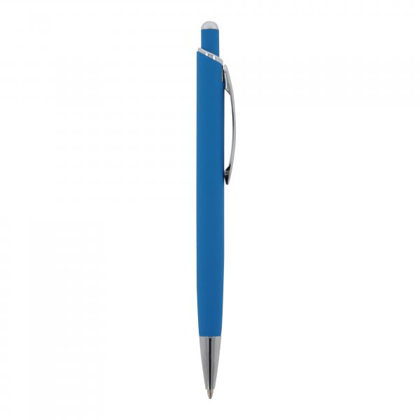 5x Kugelschreiber / aus Metall / mit Soft Touch / Farbe: hellblau