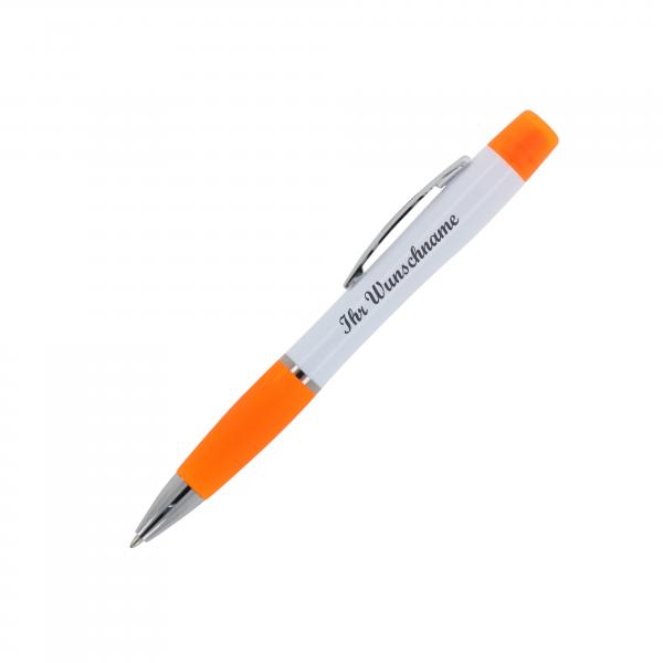 5x Kugelschreiber mit Namensgravur/ mit dreifarbigen Textmarker / 5 Farben