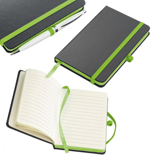 5x Notizbuch / DIN A6 / 160 S. / liniert / PU Hardcover / 5 Farben