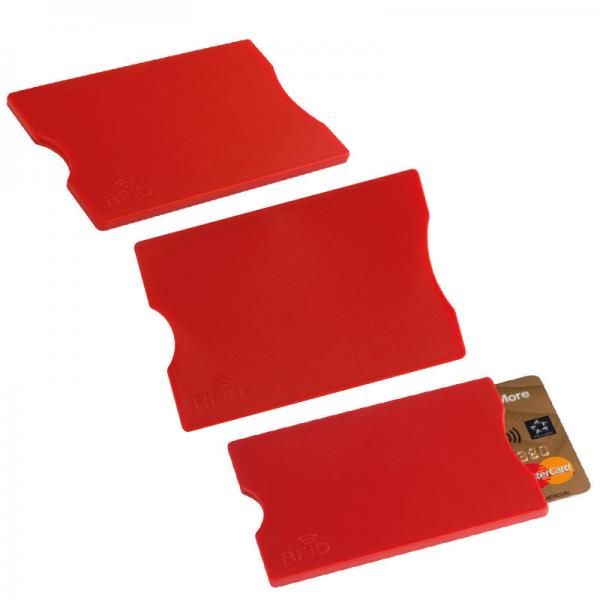 5x RFID Kartenetui / Farbe: rot