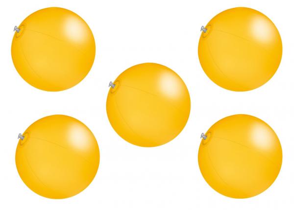 5x Strandball / Wasserball / Farbe: gelb