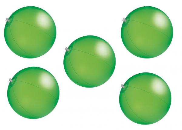 5x Strandball / Wasserball / Farbe: grün