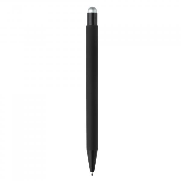 5x Touchpen Kugelschreiber mit Namensgravur - aus Metall - Stylusfarbe: silber