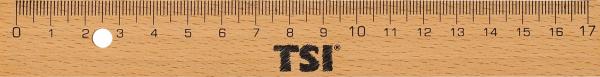 5x TSI Holzlineal 17cm / mit Metallkante