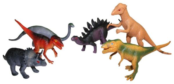 6 Dinosaurier Spielfiguren / ca. 15 cm