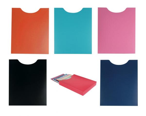 6 Heftboxen / DIN A4 / aus PP / Hochformat / 6 verschiedene Farben