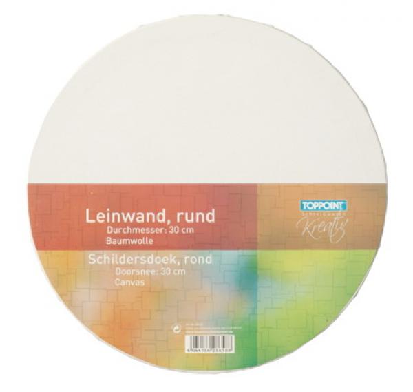 6 Leinwände Leinwand bespannte Keilrahmen rund D=30cm