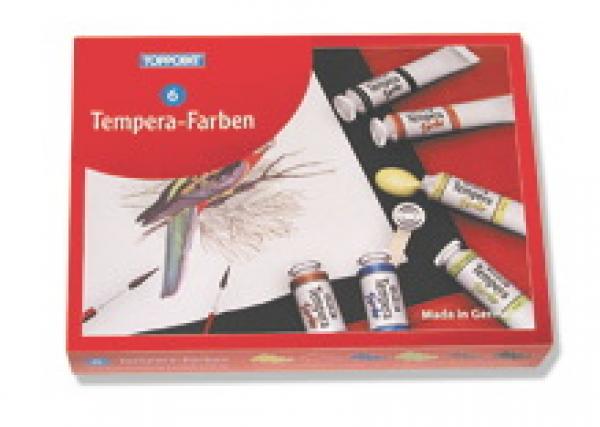 6er Set Tempera Farbe Temperafarbe Schulmalfarbe