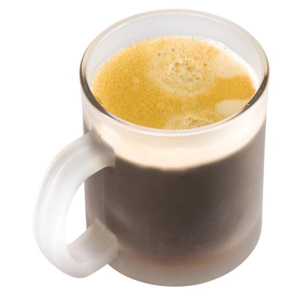 6x Kaffeetasse aus Glas / Fassungsvermögen: 300 ml / Farbe: transluzent weiß