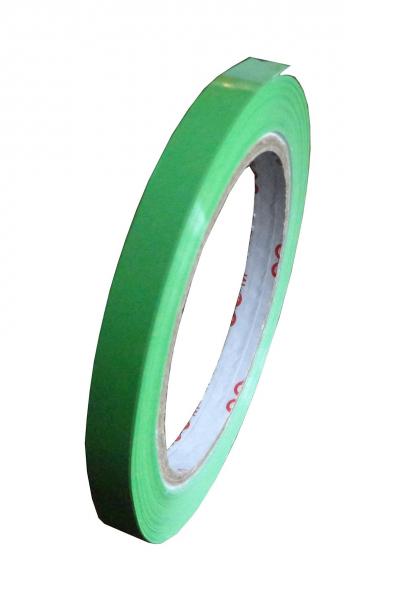6x PVC Klebeband / 66m x 9mm / leise abrollend / Farbe: grün