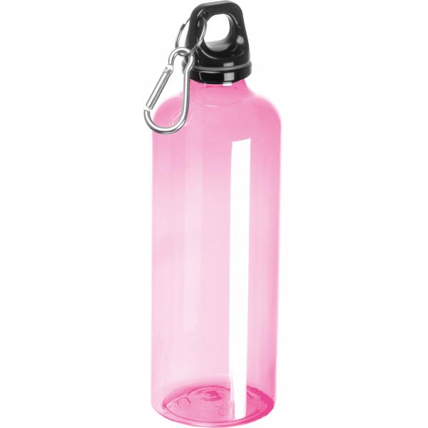 6x Sporttrinkflasche mit Karabinerhaken / 600ml / 6 Farben