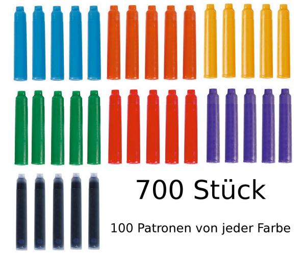 700 farbige Füllerpatronen / Tintenpatronen