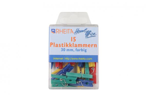 75 (5x 15) Mini Wäscheklammern Plastikklammern 30mm