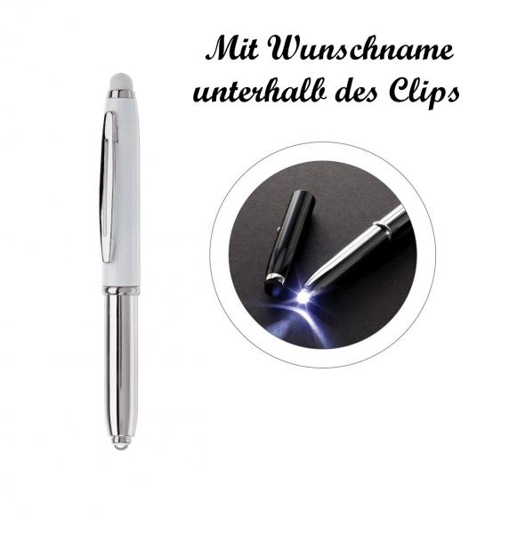 7x LED Touchpen Kugelschreiber mit Namensgravur - 7 verschiedene Stylusfarben