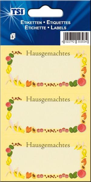 9 Etiketten / Aufkleber "Hausgemachtes"  / 3 Blatt