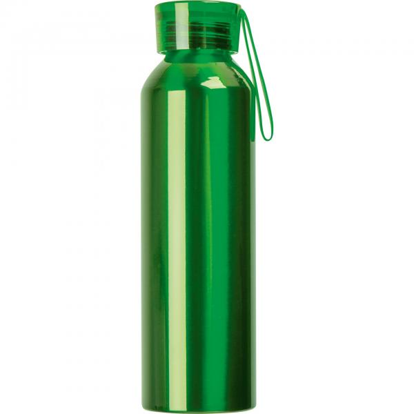 Aluminium Trinkflasche mit Gravur / mit Trageschlaufe / 600ml / Farbe: grün