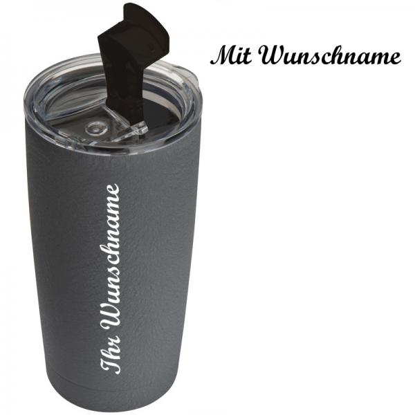 Auslaufsicherer Premium Vakuum-Kaffebecher aus Edelstahl mit Namensgravur