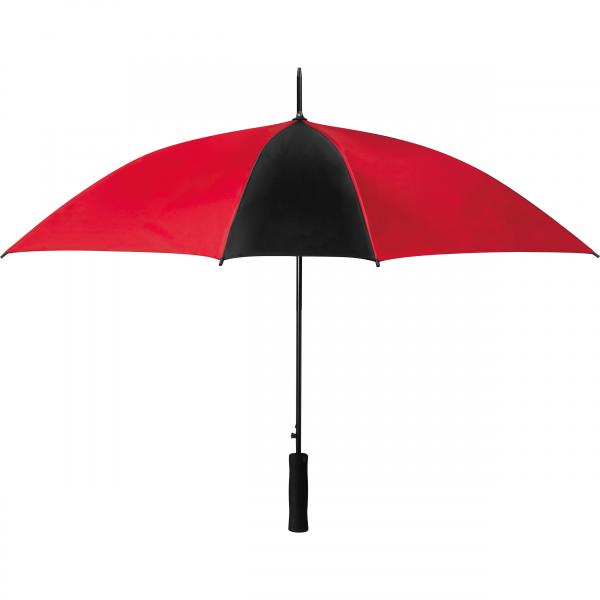 Automatik-Regenschirm / Farbe: rot-schwarz