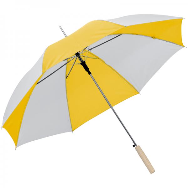 Automatik-Regenschirm / Farbe: weiss-gelb