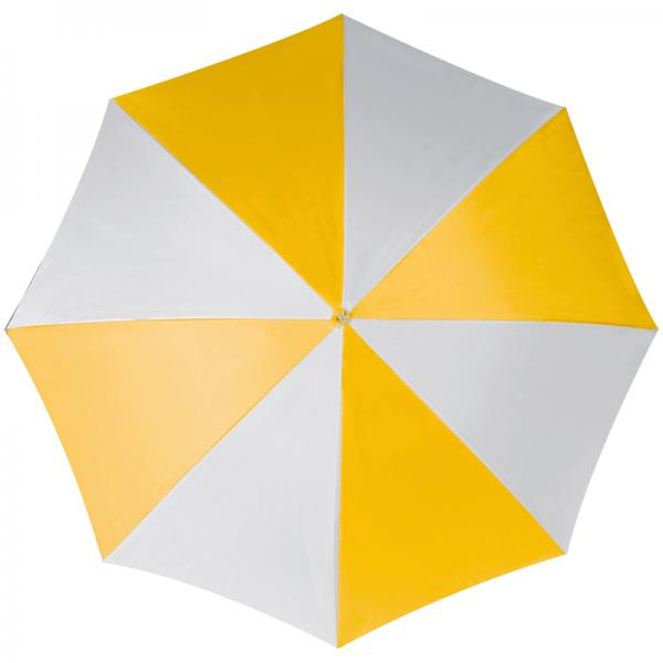 Automatik-Regenschirm / Farbe: weiss-gelb