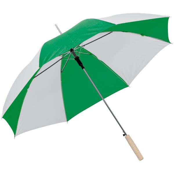 Automatik-Regenschirm / Farbe: weiss-grün