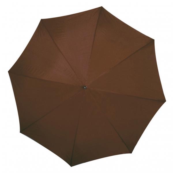 Automatik-Regenschirm mit Gravur / Farbe: braun