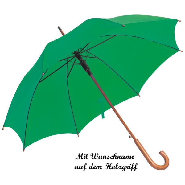 Automatik-Regenschirm mit Namensgravur - Farbe: grün