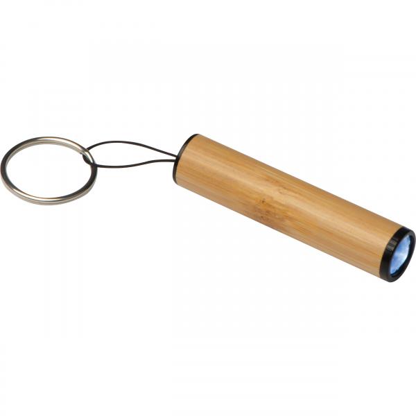 Bambus Taschenlampe mit Gravur / mit Schlüsselring