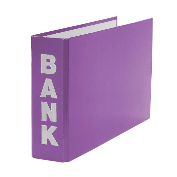Bankordner / 140x250mm / für Kontoauszüge / Farbe: lila