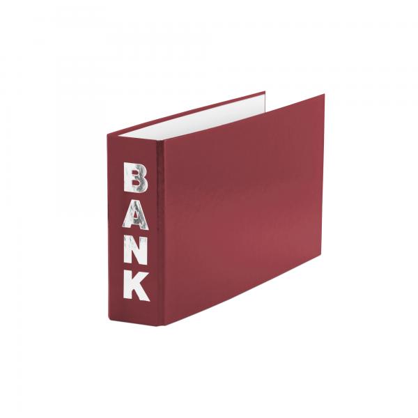 Bankordner / 140x250mm / für Kontoauszüge / Farbe: rot