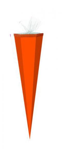 Bastel Schultüte / Länge: 50cm / eckig / Farbe: orange