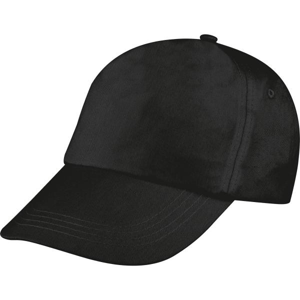 Baumwoll Basecap 5 Panel / Farbe: schwarz