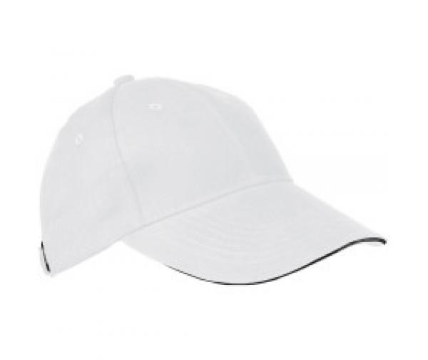 Baumwoll-Basecap 6 Panel heavy-brushed Cotton / Farbe: weiss