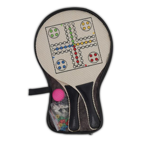 Beachball Set mit aufgedrucktem Ludo und Schachspiel