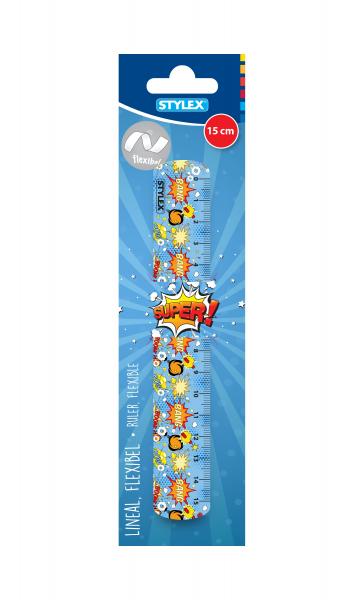 biegsames Lineal / 15cm / flexibel / "Comic"