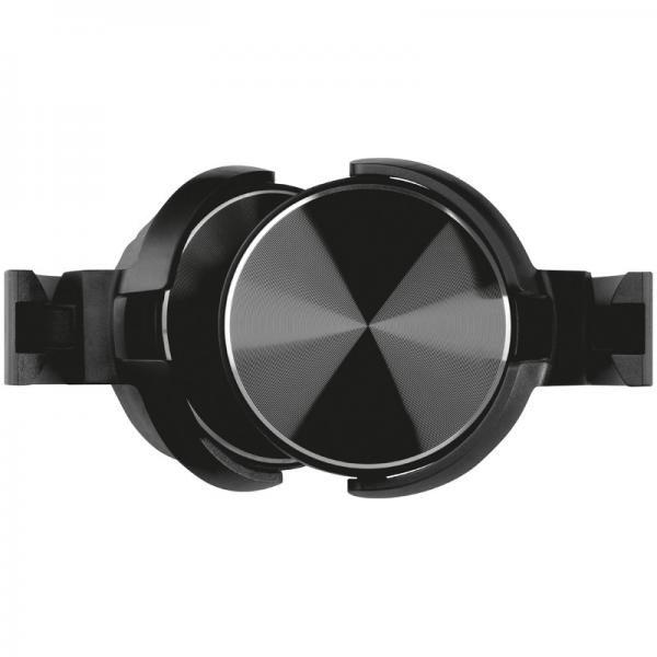 Bluetooth Kopfhörer mit Metallplatten auf den Ohrmuscheln / Farbe: schwarz