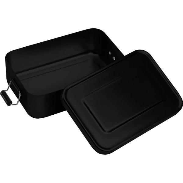 Brotzeitdose aus Aluminium / Lunchbox / Brotdose / Farbe: schwarz