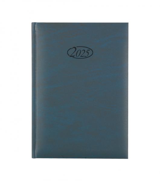 Buchkalender 2025 / Chefkalender / Farbe: blau + Metallkugelschreiber