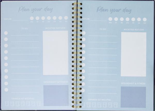 Checklistenbuch / To Do Listen Notizuch / ca. 15 x 21,5 cm / Farbe: blau