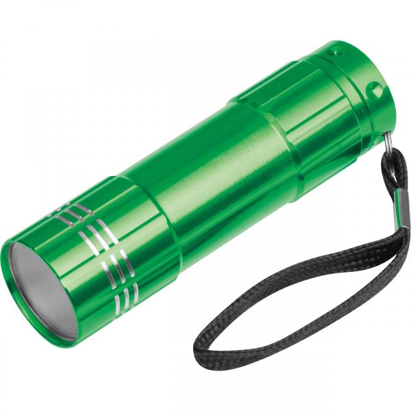 COB Taschenlampe aus Aluminium mit 6 COBs / Farbe: grün