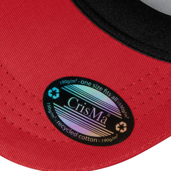 CrisMa 6 Panel Baseballcap aus recycelter Baumwolle / Farbe: rot