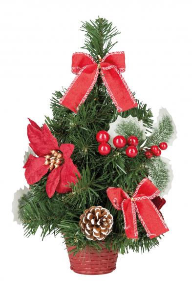 Dekobaum / Weihnachtsbaum mit Weihnachtsstern / Höhe: ca. 30cm