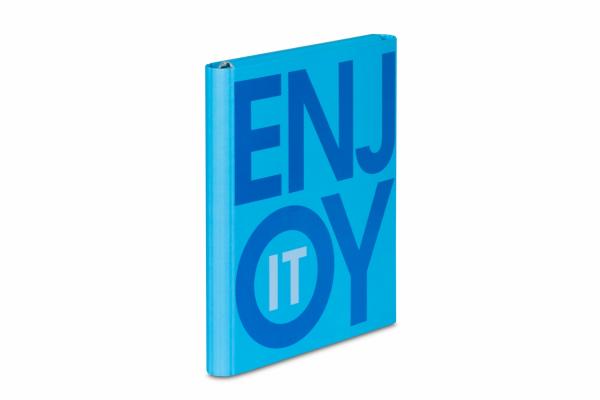 Dokumentenmappe "ENJOY IT" / Heftbox / A4 / Farbe: blau