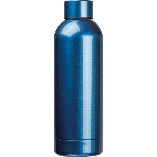 Doppelwandige Trinkflasche aus Edelstahl mit Namensgravur - 500 ml - dunkelblau